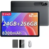 Blackview TABLET TAB9 WIFI 10"/8+16/256GB GRAY (WLAN uniquement, 11", 256 Go, Grey), Tablette, Gris