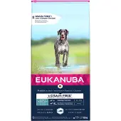 Eukanuba Adultes Grandes Races et Races Géantes Poisson de Mer sans Grains 12 kg