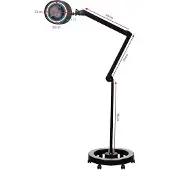 Activeshop Lampe loupe Elegante 6025 60 Led Smd 5D Noir avec Trépied