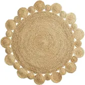 Douceur d'intérieur tapis rond, diamètre 120 cm, jute ajoure, cordou (120 cm)