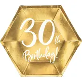 Party Deco Teller 30 Jahre in Gold