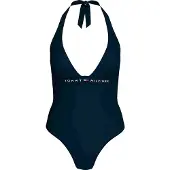 Tommy Hilfiger Halter Swimsuit Bleu S Femme