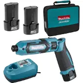 Makita TD 022 DSE Visseuse à chocs articulée 7.2 V 25 Nm + 2x Batteries 1.5 Ah + Chargeur + Sacoche