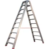 Little Jumbo 4741000210 Échelle Double SuperPRO - Aluminium - 2 X 10 Marches - Hauteur De Travail Max. 4,45 M.