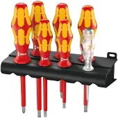 Wera Jeu de tournevis 160 i/7 Rack VDE 7 pièces vis à fente, cruciforme Phillips