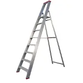 Little Jumbo 4741000108 SuperPRO Échelle Industrielle - Simple - Aluminium - 1 X 8 Marches - Hauteur De Travail Max. 3,95 M