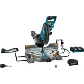 Makita LS004GM102 Scie À Onglet Radiale Sans-fil - 40V Max Li-ion - 1 Batterie 4,0 Ah - Émetteur AWS - 260 Mm