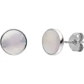 Purelei Boucles d'oreilles 'White Gloss' argent / blanc perle
