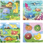 Viga Toys VIGA Jigsaw Puzzle with Knobs (4 pièces)