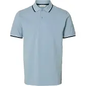 Selected Atlas Sport Slim Fit Short Sleeve Polo Bleu XL Homme