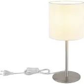 Globo Lampe de table Benson nickel avec capot blanc