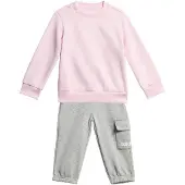 Adidas Essentials Joggers Fleece Set Gris,Rose 12-24 Months Enfants