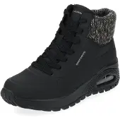 SKECHERS Bottines à lacets noir / noir chiné