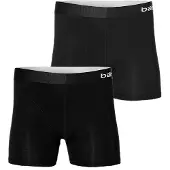 Apollo Caleçon boxeur en bambou pour hommes 2-pack noir - Taille L