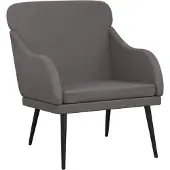 vidaXL Fauteuil Gris 63x76x80 cm Similicuir