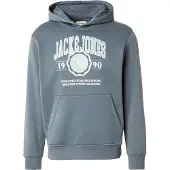 Jack & Jones Sweat-shirt 'JJMAKO' bleu cyan / menthe / blanc