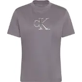 Calvin Klein Jeans Sequin Short Sleeve T-shirt Violet M Femme