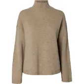 Selected Pull-over 'SLFCILLE' beige chiné