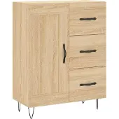 vidaXL Highboard chêne Sonoma 69,5x34x180 cm Matériau dérivé du bois