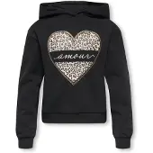 ONLY GIRLS Sweat-shirt 'KOGCooper' mastic / or / noir / blanc