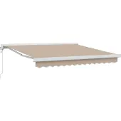 vidaXL Store banne télescopique beige 300 x 250 x 165 cm en tissu et métal