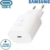 Carriwell Original 15w Adaptateur de Charge Rapide Blanc TYPE-C Prise Chargeur Secteur Courant Origine Pour Téléphone (SM-A245F) Galaxy A24 4G