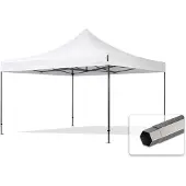TOOLPORT 4x4 m Tonnelle pliante Acier, PES 750, blanc