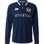 La Martina T-Shirt beige / bleu foncé