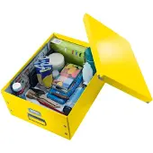 Leitz Boîte de rangement Click + Store , en carton, pour format A3, jaune