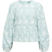 Object Chemisier 'OBJMya' bleu pastel / blanc