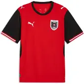 Puma Maillot 'Österreich 2026' rouge foncé / noir / blanc