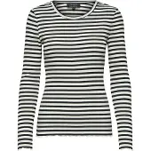 SELECTED WOMEN T-shirt 'SLFAnna' noir / blanc