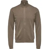 Selected Vestes en maille 'Berg' marron chiné