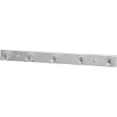Hermeta Porte-serviettes 5 crochets Hauteur 35 mm Longueur 360 mm Aluminium anodisé argent Saillie 33,...