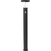 Brilliant Lampadaire LED d'extérieur, solaire - 92 cm - 430 lm - 3000 K - acier inoxydable - Noir