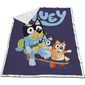 Moose Bluey Coral Blanket Bleu