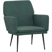 vidaXL Fauteuil Vert foncé 62x79x79 cm Velours