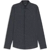 BOSS Chemise Slim en jersey stretch imprimé performant