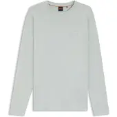 Hugo Boss T-shirt à manches longues en coton avec écusson à logo
