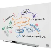 Nobo Tableau en verre Diamond , magnétique, attachable, blanc, 680 x 380