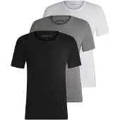 BOSS T-Shirt gris chiné / noir / blanc