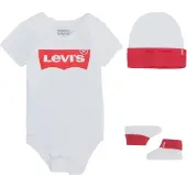Levi's Kids Barboteuse / body 'Classic Batwing Infant 3pc Set' blanc
