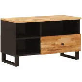vidaXL Meuble TV marron, 80 x 33 x 46 cm, en bois massif de manguier