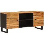 vidaXL Meuble TV avec rangement Marron 105 x 33 x 46 cm Bois massif Mango