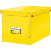 Leitz Boîte de rangement Click + Store , en carton, l. 260 x P 360 x H 240 mm, jaune