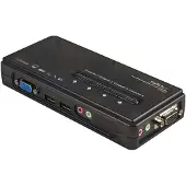 StarTech.com 4 Port Usb Kvm Switch W/ Audio & Cables Noir
