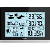 Techno Line WS 6762 Stations météo/thermomètres (intérieur,extérieur) noir-argenté