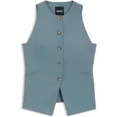 BOSS Gilet Slim en laine vierge