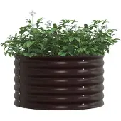 vidaXL Lit surélevé Marron 80 x 80 x 44 cm Acier