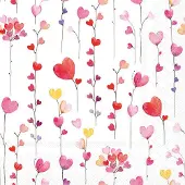 Ambiente Serviette "Herz-Girlande" (20 pcs, 33 x 33 cm)